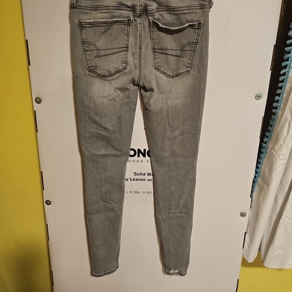 Women's Size 0 Short American Eagle Next Level Stretch Jegging Gray Denim Jeans - Picture 7 of 11